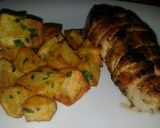 Foto del paso 6 de la receta: Arrolladito de pollo con papas al pimentón y ajo! 😄