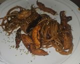Foto del paso 4 de la receta: Spaghetti con pollo y shiitake
