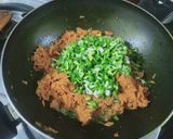 A picture of step 2 of Rajasthani Kacchi Haldi ki Sabzi (Raw Turmeric Sabzi).