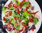 Foto del paso 6 de la receta: 82. Ensalada templada de frankfurt y pan tostado