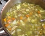 A picture of step 7 of Chicken stock with leftover chicken bones.