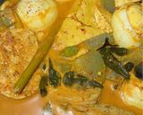 Foto langkah ke 8 dari resep Telur Tahu Tempe Labu Kuah Kuning.
