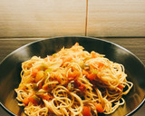Foto del paso 4 de la receta: Fideos chinos con soja, curry y verduras