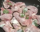 A picture of step 1 of Saltimbocca alla Romana.