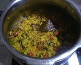 A picture of step 6 of Chettinad veg biryani.