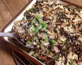 A picture of step 14 of Green Bean Casserole (from scratch).