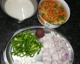 A picture of step 1 of #tiffin box# shahi veg biryani pulao.