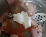 A picture of step 1 of Chicken bread rolls.