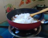 A picture of step 8 of Radish Pulav/Mullangi Rice.