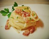 Foto del paso 11 de la receta Espaguetis con crema de emmental