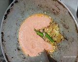 A picture of step 2 of Kathiyawadi paneer masala.