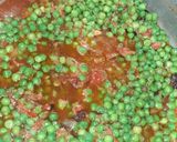 A picture of step 6 of Green Peas biryani.