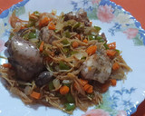 Foto del paso 8 de la receta: Conejo con fideos