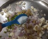 A picture of step 4 of Paneer onion paratha.