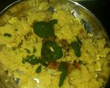 A picture of step 2 of Dhokla chaat.