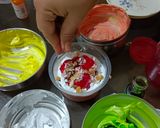 ট্রাই কালার মুজ কেক(tri colour mousse cake recipe in Bengali) রেসিপির ধাপ 2 ছবি