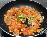 A picture of step 4 of Masala macaroni.