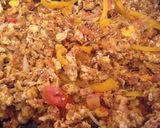 A picture of step 3 of Chorizo with eggs.