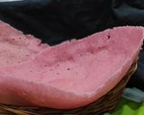 A picture of step 4 of Beetroot appam.
