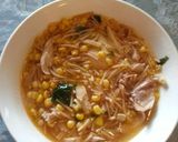 Foto del paso 10 de la receta: Fideo con elote, espinacas y pollo