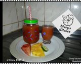 A picture of step 2 of Mixed fruit drink.