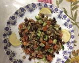 A picture of step 2 of Black chana with soyabean salad.