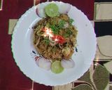 A picture of step 1 of Lemon soyabean fried rice.