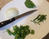 A picture of step 1 of Spicy Crab Salad.