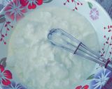 A picture of step 1 of Boondi (Pakori) Raita.