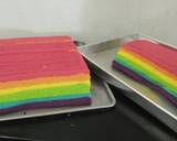 Mini Rainbow Rollcake langkah memasak 9 foto