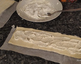 Foto del paso 4 de la receta: Flores de calabacín, salmón y queso