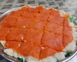 तिरंगी कोकोनट बर्फि (tiranga coconut barfi recipe in marathi) रेसिपी स्टेप 3 फोटो 