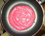 A picture of step 4 of Red velvet pancakes.