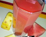 A picture of step 1 of Watermelon and pineapple juice.