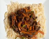 A picture of step 4 of Kidney sauce with spaghetti.