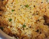 A picture of step 5 of Garlic yellow rice.