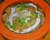 A picture of step 6 of Beef green karhai.