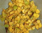 A picture of step 2 of Radish potato brinjal curry in mustard paste.