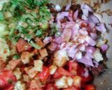 A picture of step 2 of Kala chana chaat.
