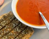 A picture of step 3 of Zaatar Toast Fingers for Soup Dipping.