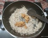 A picture of step 2 of Kesar Lobongo Lotika.