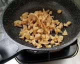 A picture of step 2 of Fried Preserved Radish with chilli blackbeans dried shrimp.
