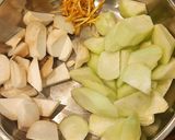 Hình bước làm 1 của món Khoai tây, khoai môn, nấm đùi gà, mướp hương xào