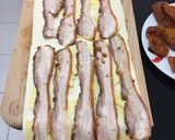 A picture of step 1 of Roasted Pork With Korean Dried Persimmon Roll Top Passion Fruit Coulis.