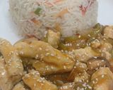 A picture of step 5 of Dragon chicken.
