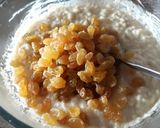 Une image de l'étape 2 de Riz au lait rhum raisins de Manou.