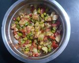 A picture of step 2 of Green Chana Chat.
