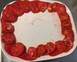 Une image de l'étape 4 de Salade de tomates et poivrons rouges grillés à la mozzarella et coriandre.