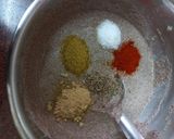 A picture of step 2 of Ragi flour pan cake.