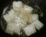 A picture of step 1 of Bread croutons for tomato soup.